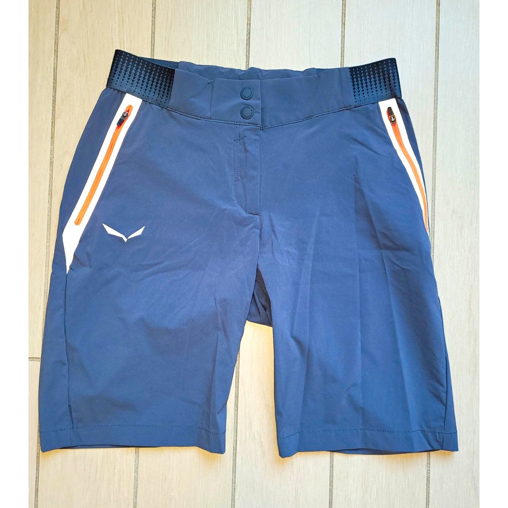 Salewa Durastretch Boy's Blue Cycling Shorts XS Stretch Zip Pocket